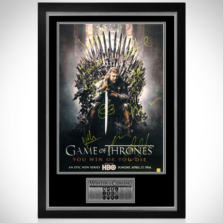 Game Of Thrones // Cast Signed Poster // Custom Frame