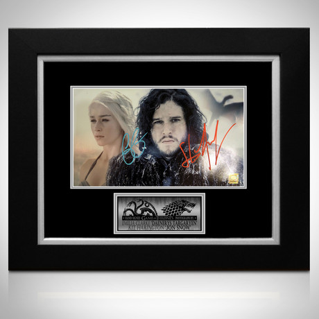 Game Of Thrones // Daenerys + Jon Snow Signed Photo // Custom Frame