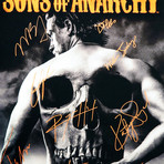 Sons Of Anarchy Back Skull // Cast Hand-Signed Poster // Custom Frame