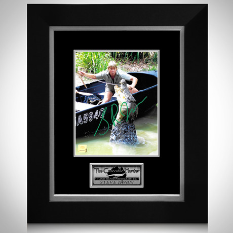 The Crocodile Hunter // Steve Irwin Signed Photo // Custom Frame