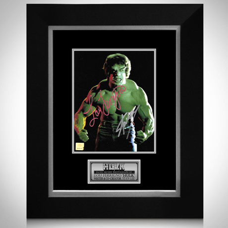 The Incredible Hulk // Lou Ferrigno + Stan Lee Signed Photo // Custom Frame
