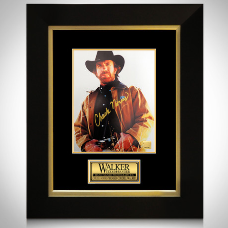 Walker, Texas Ranger // Chuck Norris Signed Photo // Custom Frame
