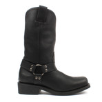 Pull-on Boots with Harness // Black (US: 7.5)