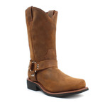 Pull-on Boots with Harness // Brown (US: 8.5)