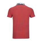 Hartford Short Sleeve Polo Shirt // Coral + Navy (M)