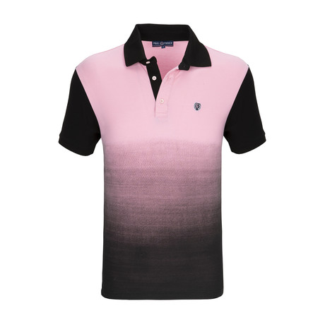 Plandome Short Sleeve Polo Shirt // Pink + Navy (S)