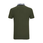Helena Short Sleeve Polo Shirt // Khaki + Navy (XS)