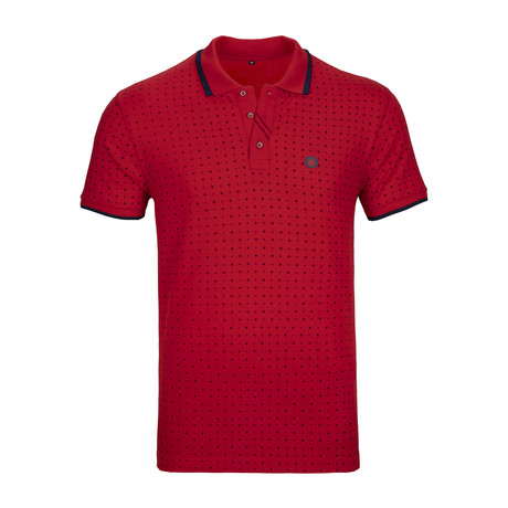 Trenton Short Sleeve Polo Shirt // Red + Navy (XS)
