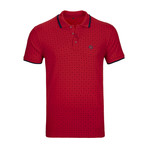 Trenton Short Sleeve Polo Shirt // Red + Navy (M)