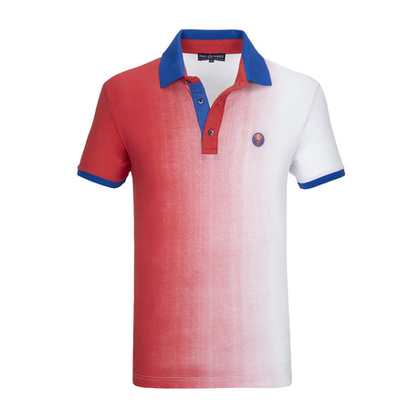 Bolinas Short Sleeve Polo Shirt // White + Coral (XS)