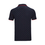 Austin Short Sleeve Polo Shirt // Navy + Red (M)