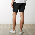 Cotton Stretch Casual Drawstring Shorts // Black (S)