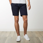 Cotton Stretch Casual Drawstring Shorts // Navy (S)