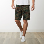 Zipper Pocket Sweatshorts // Camo (S)
