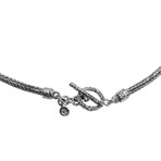Snake Toggle Lock Chain // Silver (24 Inch)