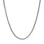 Contemporary Chain Necklace // 4mm // Silver (24 Inch)