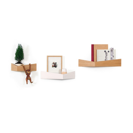 White Oak Pelican Shelves // Set of 3