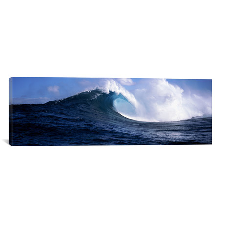 Plunging Breaker, Maui, Hawai'i, USA // Panoramic Images (12"W x 36"H x 0.75"D)