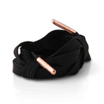 Sneaker Lacess // Midnight Black + Rose Gold Tips