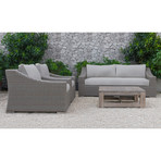 Renava // Palisades Outdoor Beige Wicker Sofa Set