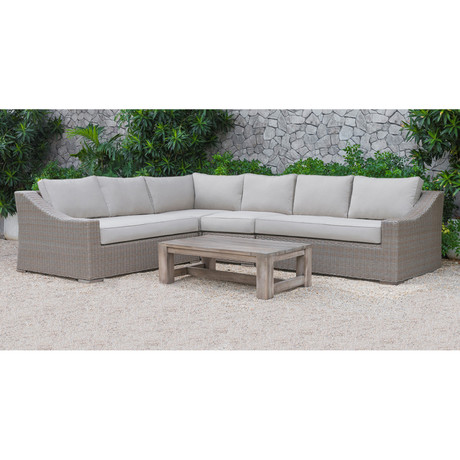 Renava // Pacifica Outdoor Beige Sectional Sofa Set