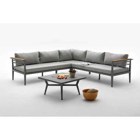 Renava // Skyros Outdoor Grey Sectional Sofa Set