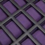 Windsor // 15 Piece Watch Box (Black + Purple)