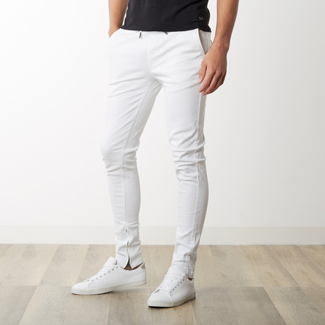 Rich V. 4 Joggers With Ankle Zip // White (S)
