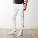 Rich V. 4 Joggers With Ankle Zip // White (L)