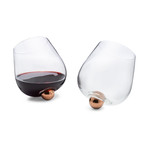 Spill Resistant Aerating Glass // Set of 2 (Silver Ball)