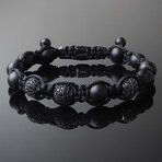Triple Diamond Bracelet // Black (Large)
