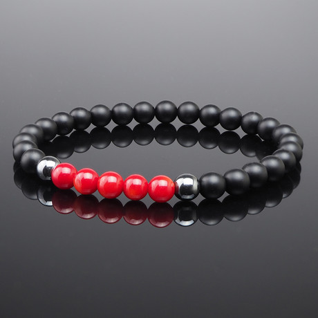 Minimal Coral Duo Bracelet (Small)