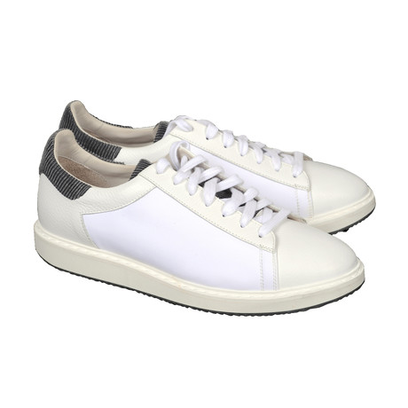Men's Tiberio Sneaker // White + Cream (Euro: 42)