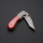 Red Bone Tanto Folding Knife