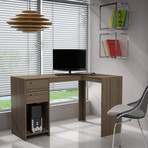 Dakota Classic L-Desk (White)