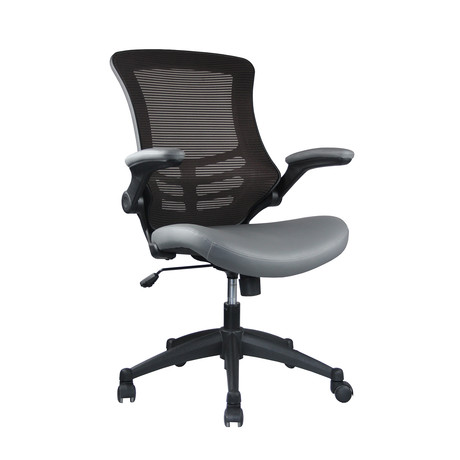 Highland High-Back Office Chair // Coffee + Grey (Single Chair)