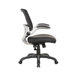 Ergonomic Hillside Office Chair // Black PU Leather (Single Chair)