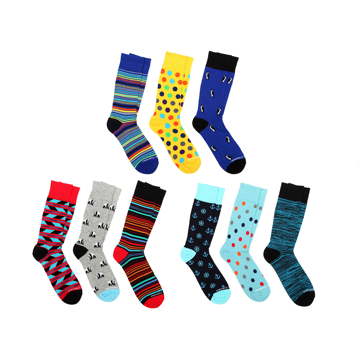 Crew Sock Combo Set // 1001 // 9 Pack - Unsimply Stitched - Touch of Modern