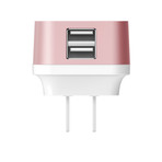 X2 // 2Port USB Rapid Wall Charger // Rose Gold