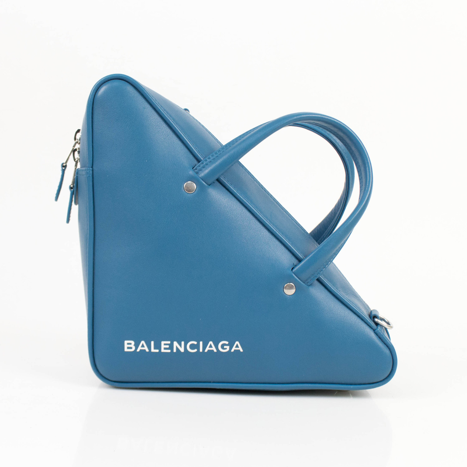 Triangle Duffel Small AJ Shoulder Bag // Blue - Balenciaga - Touch of ...