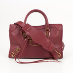 Metallic Edge City Small Shoulder Bag // Red