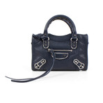 Metallic Nano City AJ Crossbody Bag // Blue