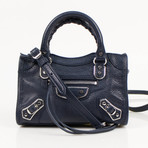 Metallic Nano City AJ Crossbody Bag // Blue