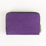 Glitter Essential Coin Zip Wallet // Purple