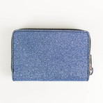 Glitter Essential Coin Zip Wallet // Blue