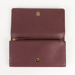 Metallic Money Zip Around Clutch Wallet // Brown