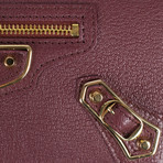 Metallic Money Zip Around Clutch Wallet // Brown