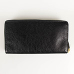 Classic Continental Zip Around Clutch Wallet // Black