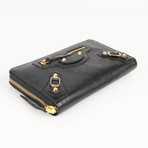 Classic Continental Zip Around Clutch Wallet // Black