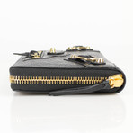 Classic Continental Zip Around Clutch Wallet // Black